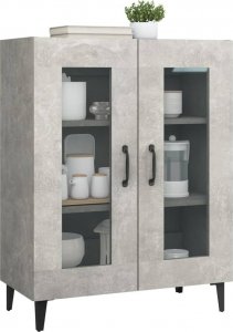 vidaXL Szafka, szarość betonu, 69,5x34x90 cm, materiał drewnopochodny 4