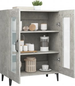 vidaXL Szafka, szarość betonu, 69,5x34x90 cm, materiał drewnopochodny 5