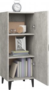 vidaXL Szafka, szarość betonu, 34,5x34x90 cm 4