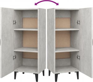 vidaXL Szafka, szarość betonu, 34,5x34x90 cm 9