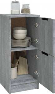 vidaXL Szafka, szary dąb sonoma, 30x30x70 cm, materiał drewnopochodny 4