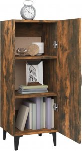 vidaXL Szafka, przydymiony dąb, 34,5x34x90 cm, materiał drewnopochodny 5