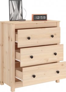 vidaXL Szafka, 70x35x80 cm, lite drewno sosnowe 4