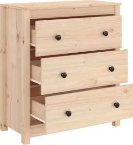 vidaXL Szafka, 70x35x80 cm, lite drewno sosnowe 7
