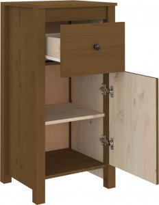 vidaXL Szafki, 2 szt., miodowy brąz, 40x35x80 cm, lite drewno sosnowe 9