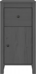 vidaXL Szafki, 2 szt., szare, 40x35x80 cm, lite drewno sosnowe 5