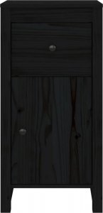 vidaXL Szafki, 2 szt., czarne, 40x35x80 cm, lite drewno sosnowe 5