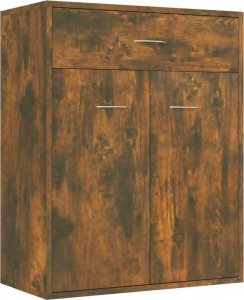 vidaXL Szafka, przydymiony dąb, 60x30x75 cm, materiał drewnopochodny 2