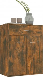 vidaXL Szafka, przydymiony dąb, 60x30x75 cm, materiał drewnopochodny 4