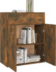 vidaXL Szafka, przydymiony dąb, 60x30x75 cm, materiał drewnopochodny 5