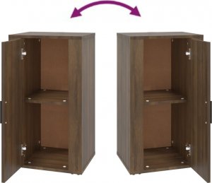 vidaXL Szafka, brązowy dąb, 40x33x70 cm, materiał drewnopochodny 6