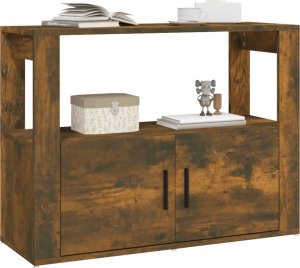 vidaXL Szafka, przydymiony dąb, 80x30x60 cm, materiał drewnopochodny 4