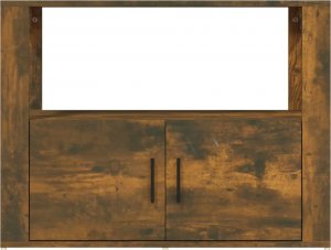 vidaXL Szafka, przydymiony dąb, 80x30x60 cm, materiał drewnopochodny 6