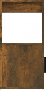vidaXL Szafka, przydymiony dąb, 80x30x60 cm, materiał drewnopochodny 8