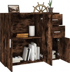 vidaXL Szafka, przydymiony dąb, 91x29,5x75 cm 4