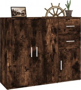 vidaXL Szafka, przydymiony dąb, 91x29,5x75 cm 5