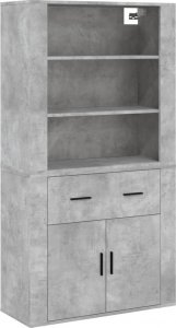 vidaXL Wysoka szafka, szarość betonu 2