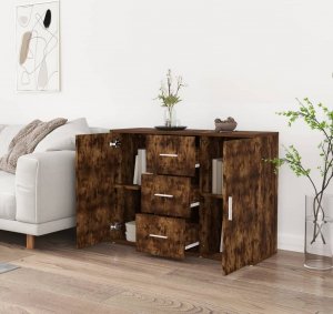 vidaXL Szafka, przydymiony dąb, 91x29,5x65 cm 3