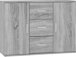 vidaXL Szafka, szary dąb sonoma, 91x29,5x65cm 2