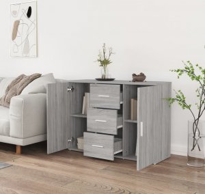 vidaXL Szafka, szary dąb sonoma, 91x29,5x65cm 3