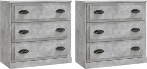 vidaXL Szafki, 2 szt., szarość betonu 2