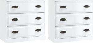 vidaXL Szafki, 2 szt., białe z połyskiem 2