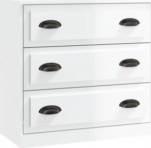 vidaXL Szafki, 2 szt., białe z połyskiem 3