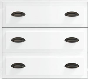 vidaXL Szafka, biała z połyskiem, 70x35,5x67,5 cm 4