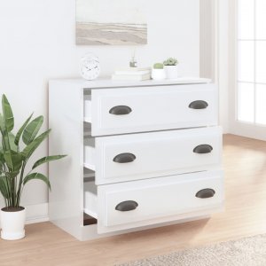 vidaXL Szafka, biała z połyskiem, 70x35,5x67,5 cm 6