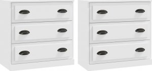 vidaXL Szafki, 2 szt., białe, materiał drewnopochodny 2