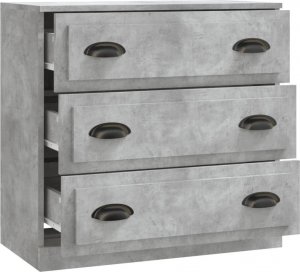 vidaXL Szafka, szarość betonu, 70x35,5x67,5cm, materiał drewnopochodny 3