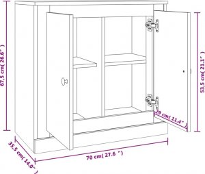 vidaXL Szafka, dąb sonoma, 70x35,5x67,5 cm, materiał drewnopochodny 10