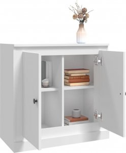 vidaXL Szafka, biała, 70x35,5x67,5 cm, materiał drewnopochodny 5