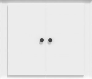 vidaXL Szafka, biała, 70x35,5x67,5 cm, materiał drewnopochodny 6