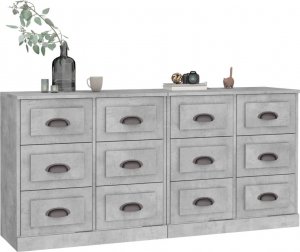 vidaXL Szafki, 2 szt., szarość betonu, materiał drewnopochodny 3