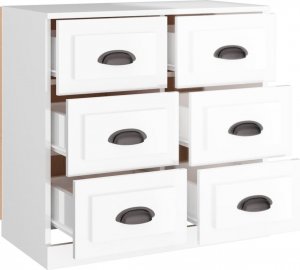 vidaXL Szafka, biała z połyskiem, 70x35,5x67,5 cm 8