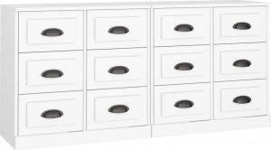 vidaXL Szafki, 2 szt., białe, materiał drewnopochodny 2