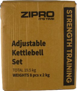 Kettlebell Zipro ZIPRO Kettlebell SQUARE z regulowanym obciążeniem 19 kg 9