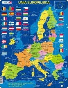 Larsen Układanka Unia Europejska - Mapa, Flagi 1