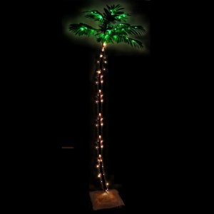 vidaXL Palma z oświetleniem, 136 ciepłych białych LED, 220 cm 3