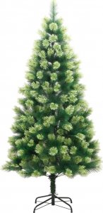 vidaXL Sztuczna choinka zawiasowa ze stojakiem, 210 cm 2
