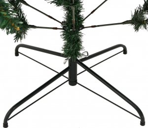 vidaXL Sztuczna choinka zawiasowa ze stojakiem, 150 cm 6