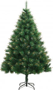 vidaXL Sztuczna choinka zawiasowa ze stojakiem, 210 cm 2