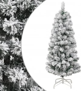 vidaXL Sztuczna choinka zawiasowa, ośnieżona, 120 cm 1