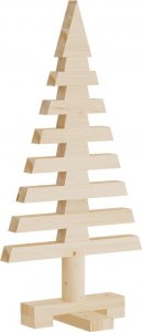 vidaXL Drewniana choinka do udekorowania, 60 cm, lite drewno sosnowe 2