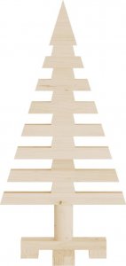 vidaXL Drewniana choinka do udekorowania, 60 cm, lite drewno sosnowe 4