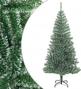 vidaXL Sztuczna choinka, ośnieżona, zielona, 210 cm 1