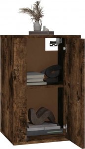 vidaXL Wiszące szafki TV, 2 szt., przydymiony dąb, 40x34,5x60 cm 3