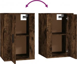 vidaXL Wiszące szafki TV, 2 szt., przydymiony dąb, 40x34,5x60 cm 9