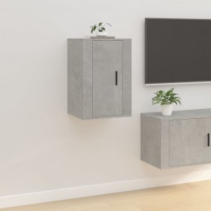 vidaXL Wisząca szafka telewizyjna, szarość betonu, 40x34,5x60 cm 1